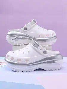 Women's Fashionable Solid Color Clogs, Casual Comfortable Breathable Non-slip Clogs, All-match Soft Sole Clogs, Thick Sole Slippers for Daily Wear