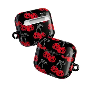 Edgy Cherry Skull Collage AirPodscase | Chic Halloween Cherry AirPods Cover for 4/3 Airpods Pro 2 - Gen 3 | Red Skull Halloween, Halloween Core, Cute Gift for her/girl, Creepy + Cute