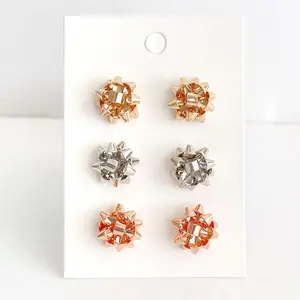 3 sets of Christmas bow stud earrings/Christmas gift