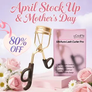 uCoolMe SilkAura Lash Curler Pro with Comfort Pads & Extra Silicone Replacement Pads for Crimped & Curled Lashes Perfect Eye-Framing Fringe Curling Makeup Cosmetics TikTokShopHolidayHaul