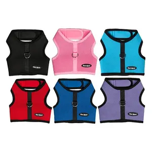 Solid Mesh Wrap-N-Go Harness for Dogs & Cats - Chrome D-Ring, Easy Buckle-Free, Adjustable, Calming Effect, Superior Quality, PVC Logo