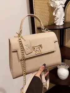 Valentine's Day gift fashion luxury design Joker leisure handbag, lychee chain shoulder strap messenger bag, simple founder workplace leisure Joker commuter one-shoulder handbag, suitable for shopping  dating.