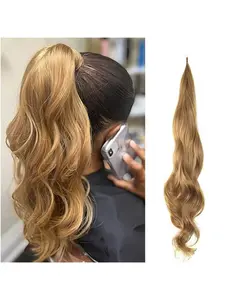 Women's 28-Inch Long Tail Braid Wig, Natural Look Fashionable Invisible Design, New Ringlet Style Hair Extension, Wavy Ponytail Extension, Synthetic Hairpieces, Synthetic Extensions, Synthetic Soft Hairpieces