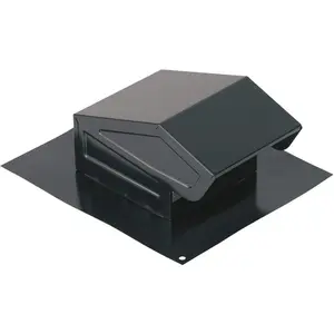 636 Steel Roof Vent Cap for 3" and 4" Round Duct, For Bathroom Ventilation Fans, Black