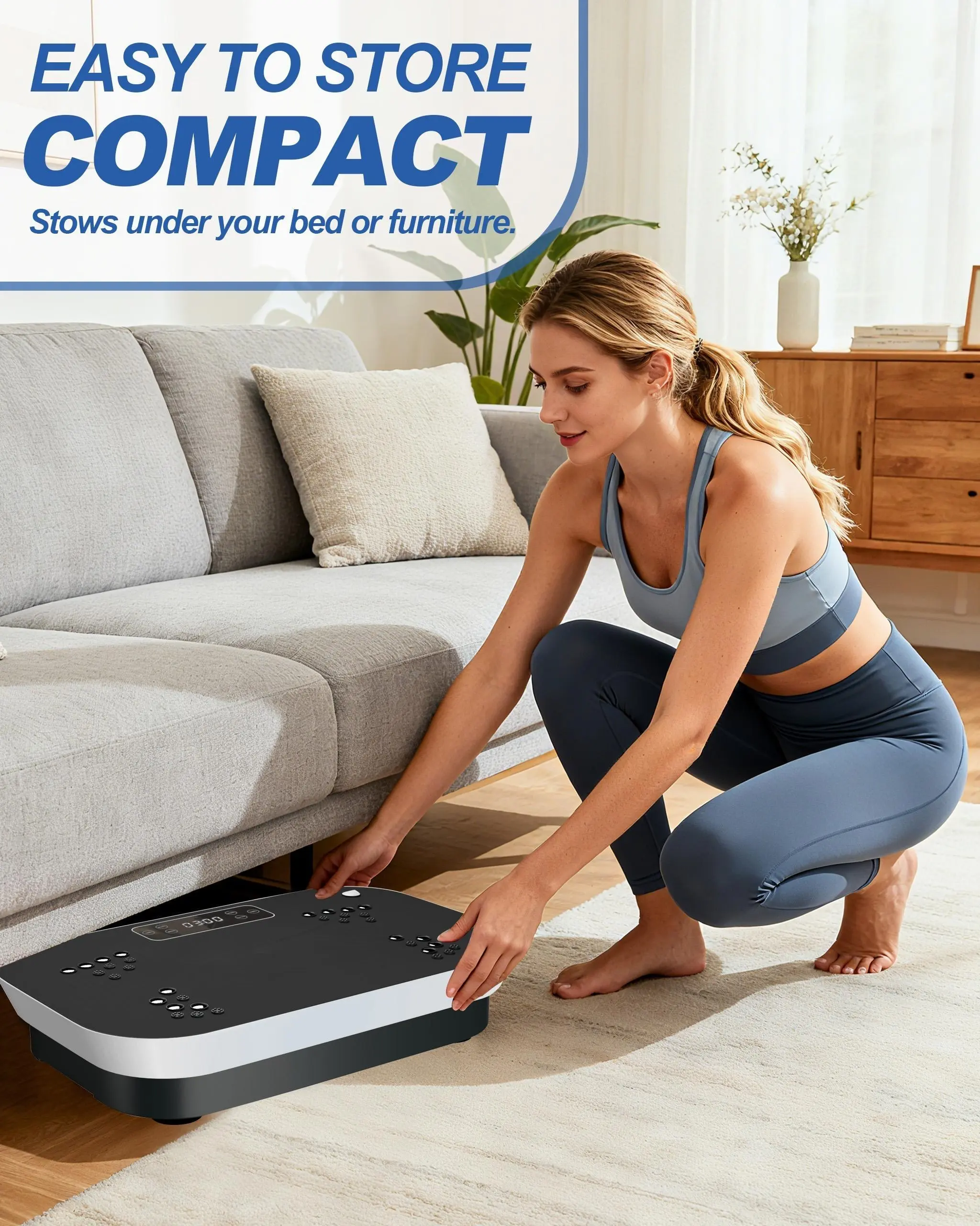 HopHorse 460LB 3D Vibration Board Plate Exercise Machine with 1-99