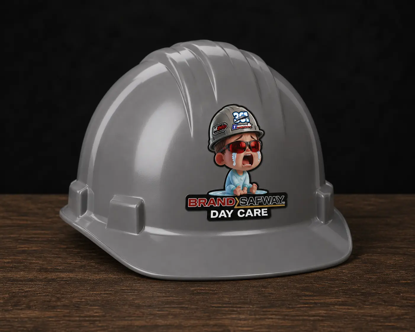 BrndSfwy daycare hardhat sticker