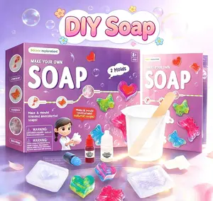 Kids DIY Science Experiment Kit, STEM Handmade Craft Kit for Girls Boys, Make Your Own Soap, Bath Bombs, Volcano Eruption, Crystal Growing, Educational Science Project Toys, Birthday Party Gifts for Kids Ages 8+