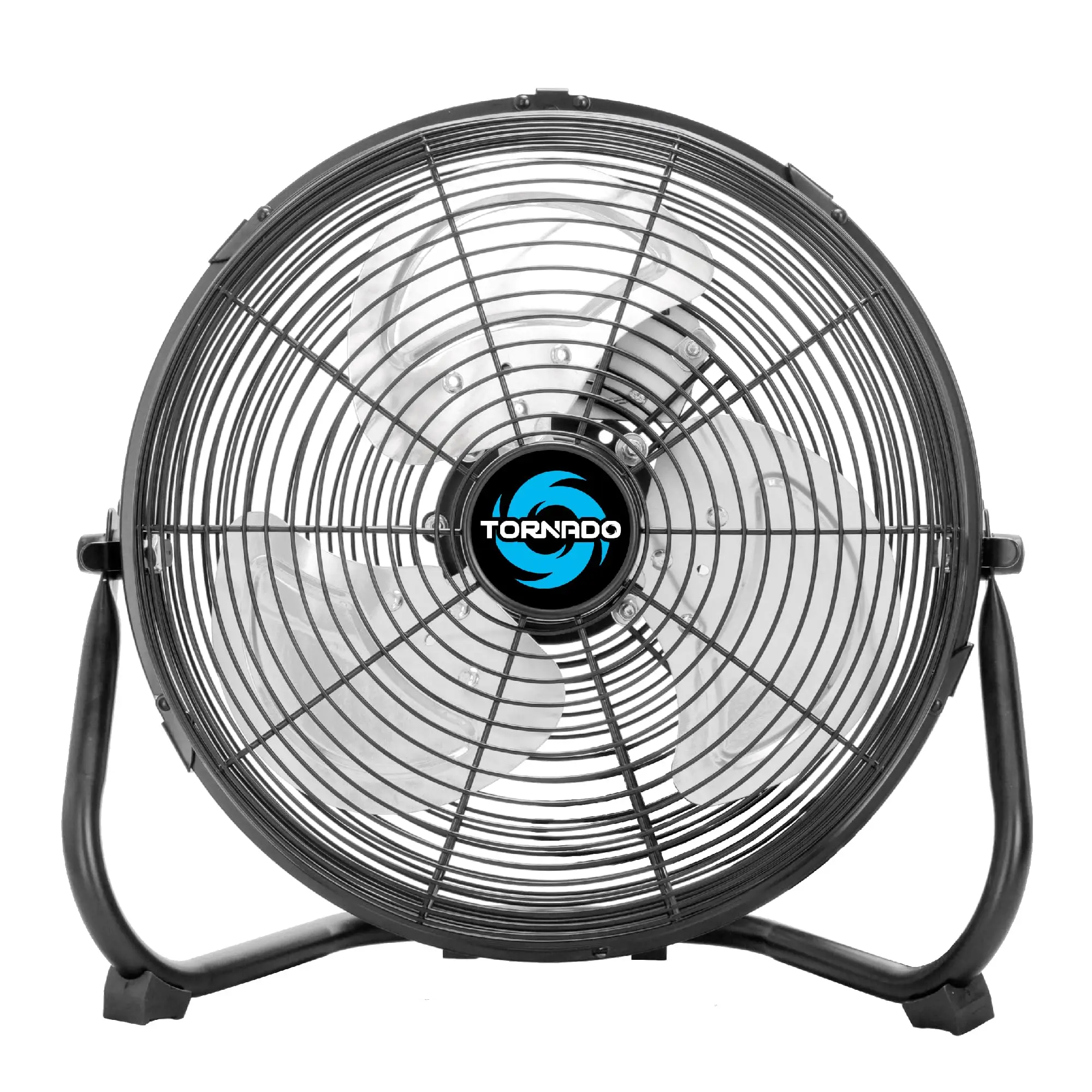 Tornado 12 Inch Industrial Powerful Metal Floor Fan, 3-Speed High Velocity Cooling Floor Fan for Industrial, Commercial, and Home Spaces, 120°Tilt, 6.0 FT Cord, Black