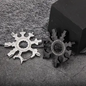 Multifunctional Snowflake Wrench Tool Popular portable Stainless Steel Creative Outdoor bicycle repair tool Open a bottle Gift