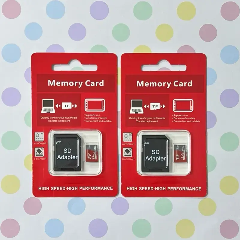 2 Pack 1TB TF Memory Card Portable Flash Micro SD Card With SD Card Adapter