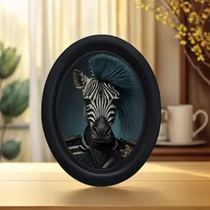 Vintage Art Zebra Punk Portrait Wall Decor, Halloween Christmas Thanksgiving Home Office Decoration, Perfect Room Accent