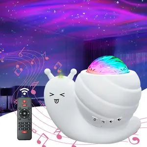 SupBri Star Projector Galaxy Projector, Bluetooth Speaker Snail Projector with Timer & Remote Control, Northern Lights Lamp for Kids Room Decor Aesthetic, Gaming Room, Home Theater, Party (White)…