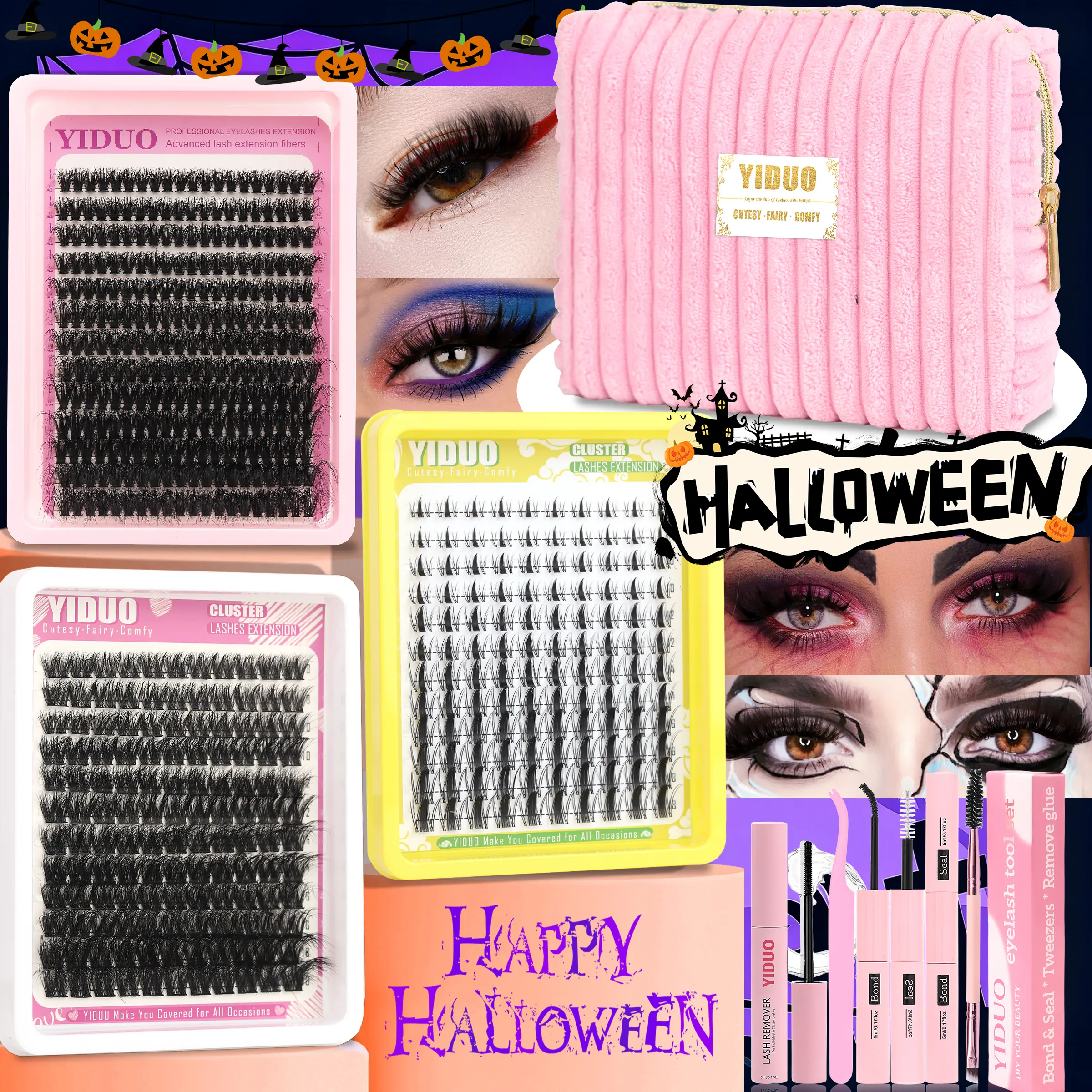 3 Styles Large Capacity Eyelash Extensions Kit