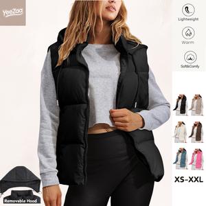 Puffer Vest for Women Zip Up Lightweight Sleeveless Winter Outerwear Vests 2025 TikTokShopHolidayHaul Christmas with Removable Hood YeeZaa Fall Winter Fashion Top Quilted Down Jacket summerwins