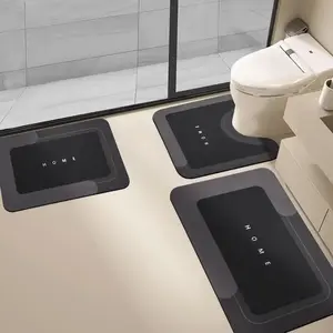 Bathroom Anti Slip Rug 1 3 Pcs Absorbent Quick Dry Non Skid Mat Bathroom Mat Set for Bathroom Living Room Kitchen Eco Friendly Home Floor Mat