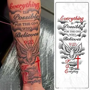 Hipster Arm Tattoos For Men Women Colorful Long Lasting Unique Stylish 6 Temporary Tattoo Stickers Including 3 Items & 3 Random Designs Perfect For All Skin Types Fake Tattoos