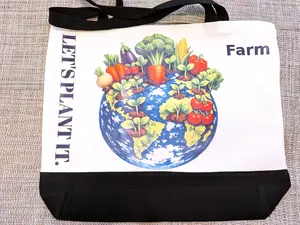 Farm Themed "Let's Plant It" Tote Bag, Luggage & Bags Collection