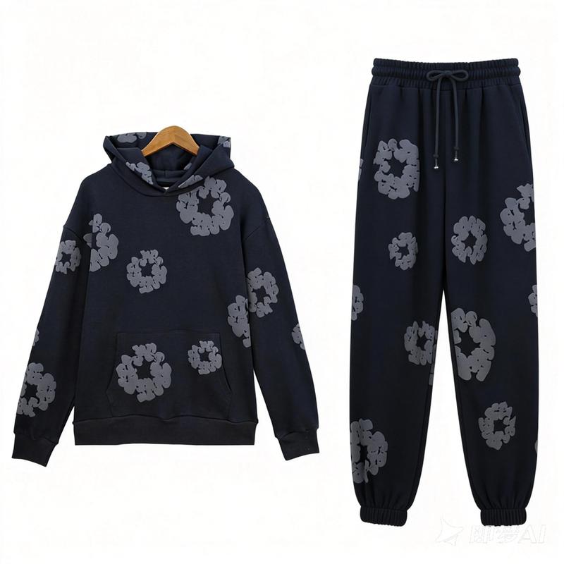 Denim Tears Unisex Fashionable Foam Cotton Printed Hoodie & Sports Suit Classic European and American Style Comfortable Durable Versatile for Multiple Occasions All Seasons