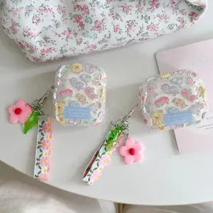 Summer Colorful Retro Floral Flower Earphone Case, Apple AirPods Pro3 Wireless Bluetooth-compatible Protector, Anti-Drop Scratch-Resistant Gift for Girls