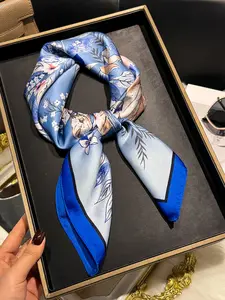 Women's Casual Plant Print Floral Embroidered Scarf, Breathable Multifunctional Headband/bandana/scarf/purse Accessory, Versatile Hair Accessory for All Seasons