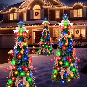 EVEDIOR A 49-inch foldable and extendable green Christmas tree, ip65 waterproof, rechargeable battery, high appearance level and high quality, suitable for courtyard, lawn, terrace, indoor and outdoor decoration, Christmas decoration