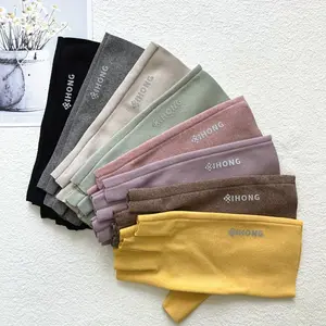 Stretchy Thin Fleece Fingerless Gloves: Warm, One Size, Washable, Unisex, Indoor/Outdoor Winter Gloves