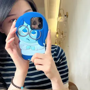 Cute Youyou Cartoon 3D Soft Silicon Phone Case Shockproof Phone Cover Anti Drop For iPhone 16 15 14 13 12 11 Pro Max Plus Eye Catching Student Style