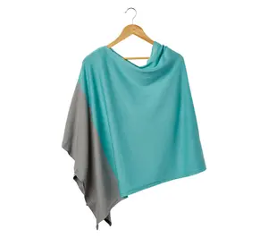 Hadley Wren Colorblock Knit Cotton Poncho