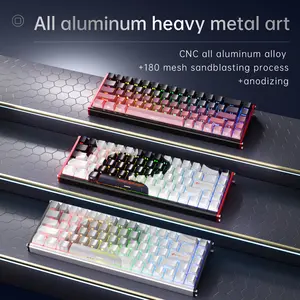 AJAZZALUX68 HE Magnetic Shaft Mechanical Keyboard, 60% Gaming Keyboard, Quick Trigger, Magnetic Switches 8K Hz Polling Rate, PBT Keycaps for Win/Mac, Wired RGB Mechanical Keyboard.