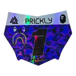 MotoCutz Plate Decal — Purple/ Blue Designer Camo (Holographic Chrome)