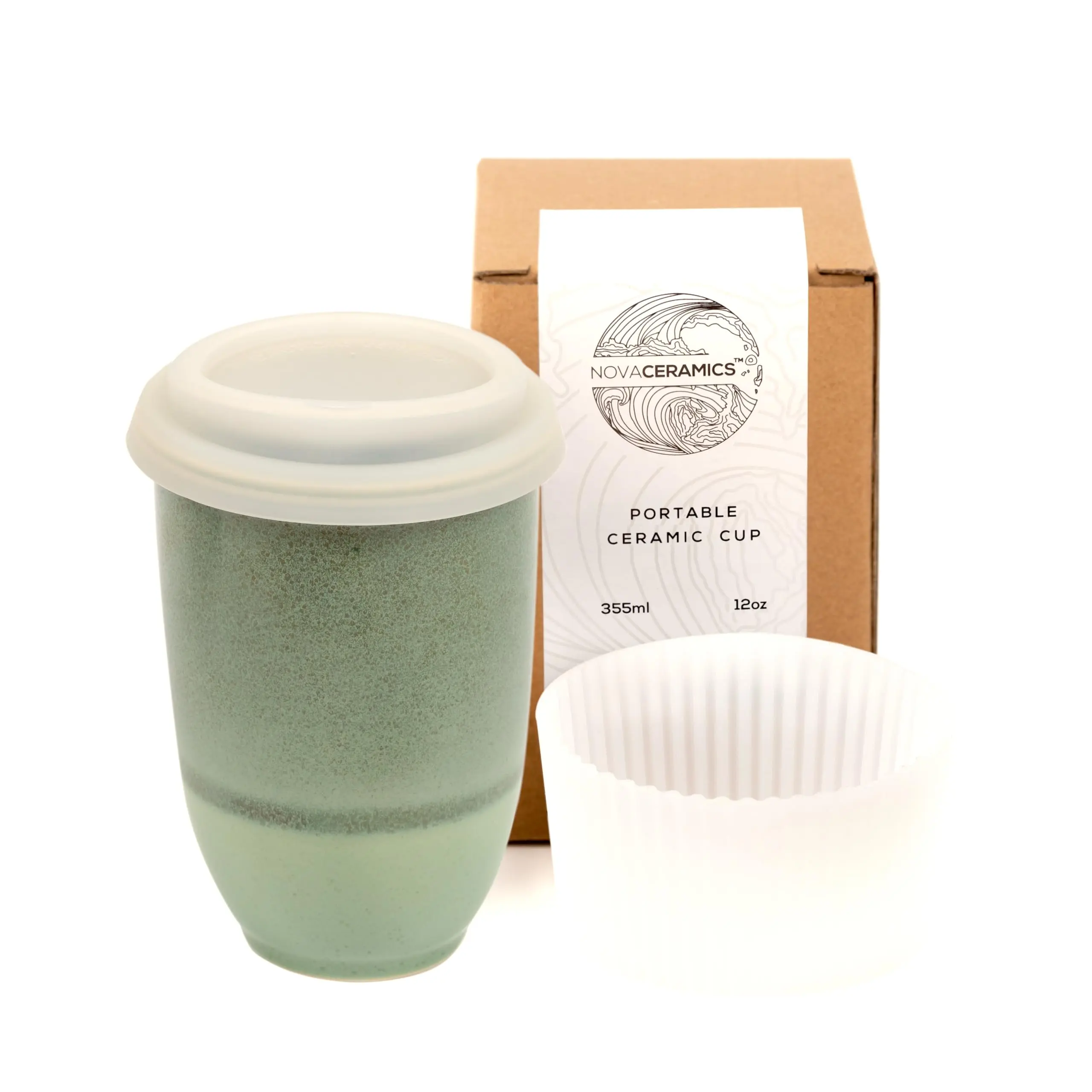 Nova Ceramics Travel Mugs - 12oz & 16oz - 26 Nature-Inspired Handmade  Designs - Microwave & Dishwasher Safe, Perfect for On-the-Go Coffee Lovers  - TikTok Shop