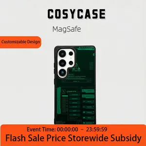 Technology Aesthetic Samsung Case for Samsung, Magnetic Matte Acrylic Case, Anti-Fingerprint, Car Mount Compatible, Business Phone Cover for Men, Fits Samsung S25 Ultra S24 Plus S23 S22 Edge M6279