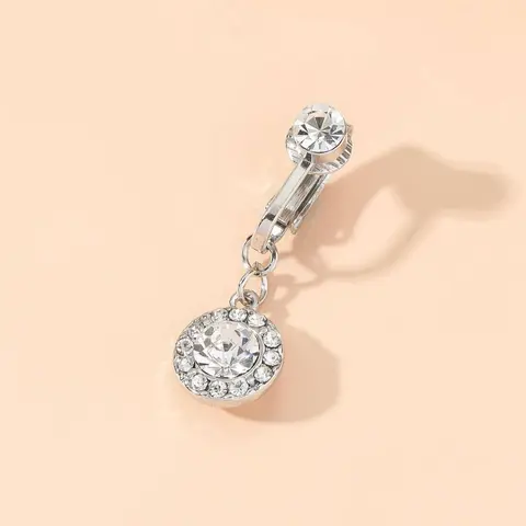 Fashion Faux Belly Piercing Fake Belly Ring, Fashion Faux Belly Button Piercing Clip on Belly Button Rings, Non Piercing Body Jewelry for Women, Belly Hoops, Body Jewellery