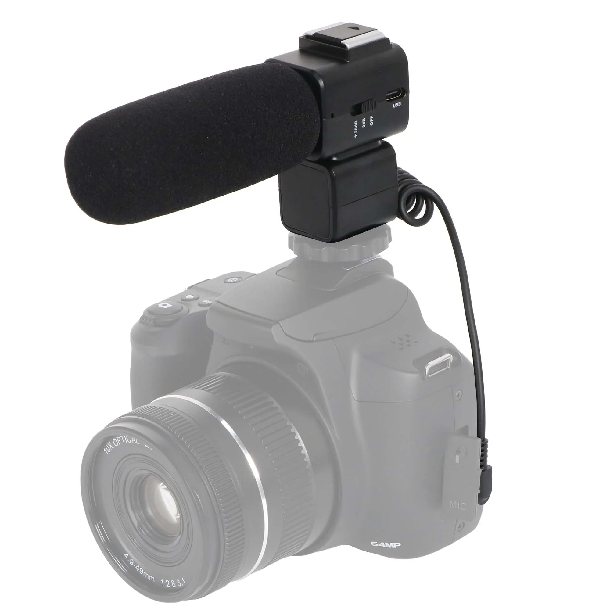 Camcorder microphone, vlogger kit,video microphone, shockproof design effectively reduces mechanical noise,Audio Smartphone