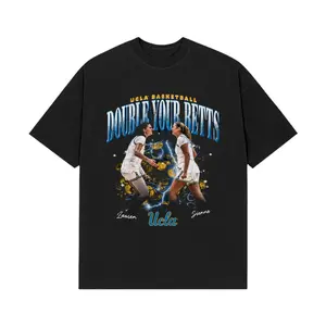 Sienna & Lauren Betts UCLA Basketball T-Shirt – Double Your Betts Graphic Shirt for Fans Women Tops