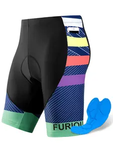 Men’s cycling shorts featuring silicone pads for shock absorption, quick-drying, breathable fabric, and a silicone leg opening design to prevent slipping.