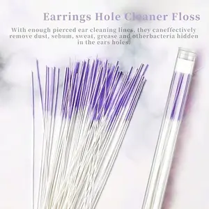 61-Piece Unscented Ear Piercing Cleaning Kit, Unisex Ear Care Tool, Prevents Clogged Ears, Daily Maintenance, Long-Lasting Use
