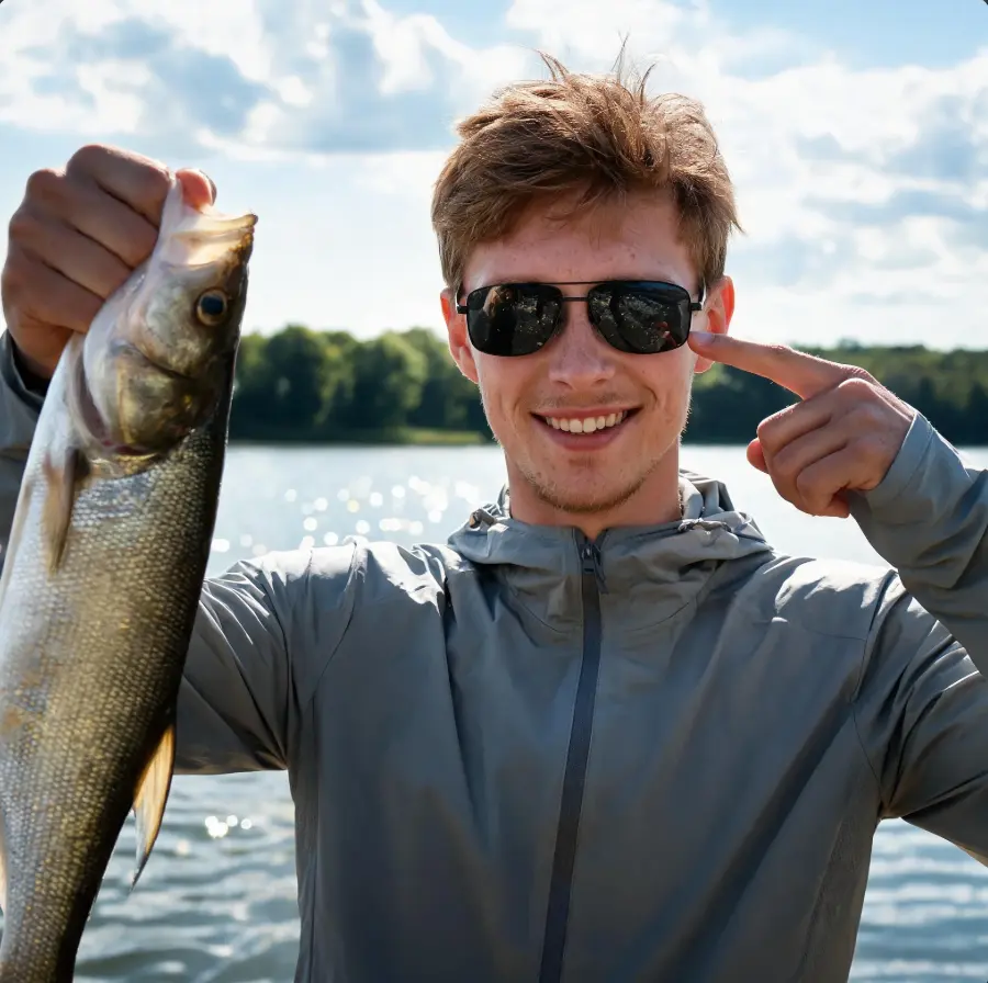 Men's All-Black Photochromic Sunglasses - UV400 Protection, Auto-Darkening in Sun, Lightening in Shade, Glare Reduction, Lightweight, Durable, Stylish for Driving, Fishing
