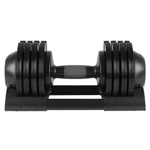 52 lbs Adjustable Dumbbell for Home Fitness - Durable Steel & Plastic Construction, Compact Design for Targeting Muscle Groups