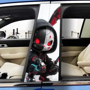 2 Cyber Bloody Mechanical Rabbit Car Decals, Vehicle Exterior Decoration - Waterproof and Scratch Resistant Vinyl Stickers, Suitable for Cars, Laptops, Helmets, Motorcycles and Refrigerator Decorations