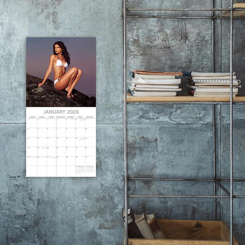 2026 Square Wall Calendar - Beach Babes 12 x 12 Inch Monthly View, 16-Month, Unveiled me, Includes 180 Reminder Stickers 2026 Square Wall Calendar - Beach Babes 12 x 12 Inch Monthly View, 16-Month, Unveiled me, Includes 180 Reminder Stickers