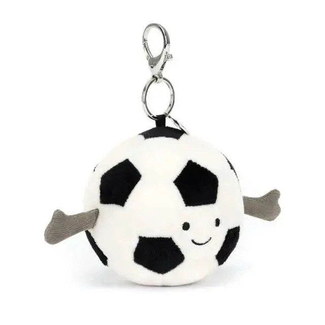 Soft Jellycat Amuseables Sports Soccer Ball Plush Keychain Football Bag Charm Cute Backpack Accessory Collectible