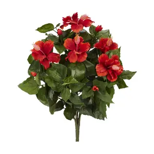 Nearly Natural 20" Hibiscus Artificial Plant (Set of 4) Nearly Natural 20" Hibiscus Artificial Plant (Set of 4)