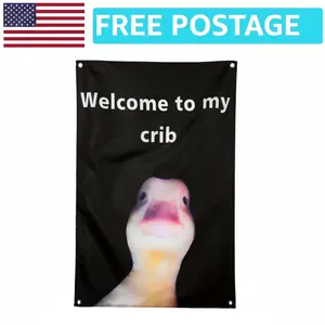 Welcome to My Crib Flag 2x3 Feet Wall Banners Room Ornaments