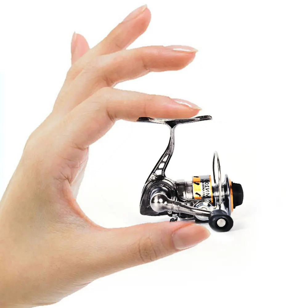 Compact Powerhouse Mini Ice Fishing Reel - Fishing Equipment, Fishing Gear, Reels for Carp and Saltwater Fishing - Lightweight, Full Metal, Spinning Reel with Smooth Drag System for Ultimate Catching Experience