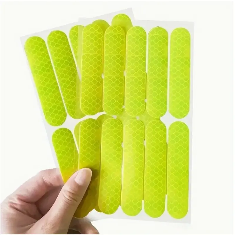 10 Piece Reflective Stickers Set, Helmet Decals, Night Safety Tape, Motorcycle & Bike Accessories, Cycling Warning Strips