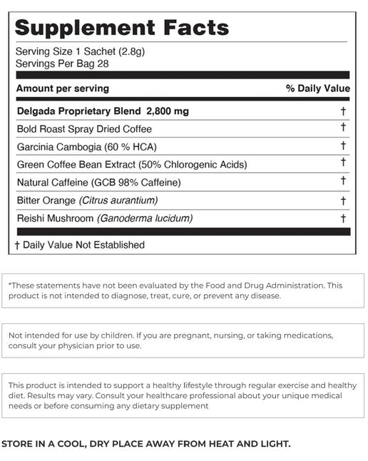 Delgada Premium Instant Mushroom Coffee