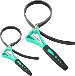 2-piece Strap Wrench Set, Adjustable Wrench, Shower Head Wrench, Green