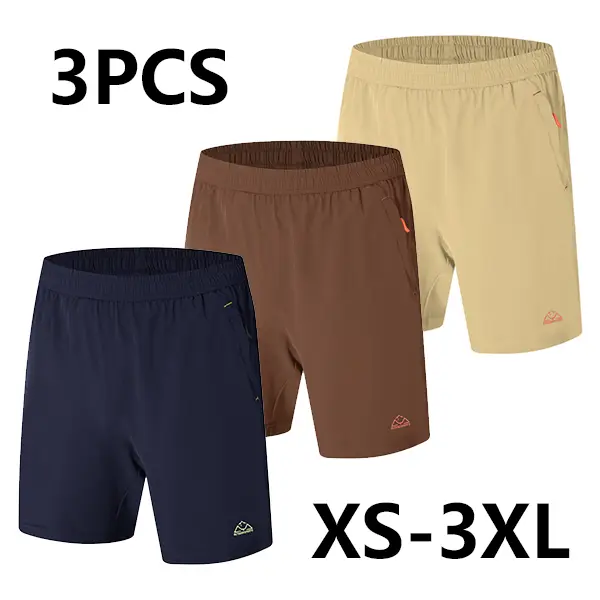 TBMPOY 1 to 3-Pack Men's Hiking Shorts 7 Inch Quick Dry Lightweight Running Gym Workout Shorts with 3 Zipper Pockets Athletic Outdoor Active Shorts  #summervibes fathersdaygift