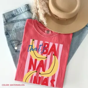 Comfort Colors That’s Bananas Shirt, Summer Fruit Tshirt, Food Pun Shirt, Retro Graphic Tee, Banana Graphic Tee, Trendy Summer Shirt, Banana Trendy Summer Gift Idea